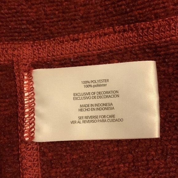 WOOLRICH Mens Zip Pullover, Size M, Red Mingled Black Knit Fabric. - Picture 4 of 6